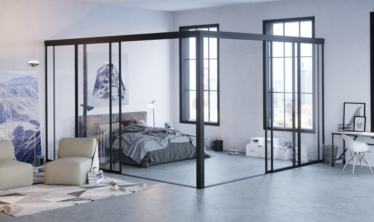 room dividers with glass
