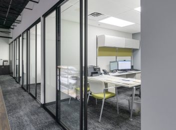 Glass sliding doors for an office in Georgia