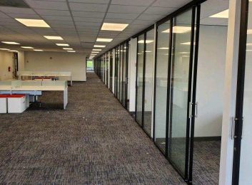 office partitions glass sliding