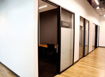 Office partitions system for a co-working company in Maryland