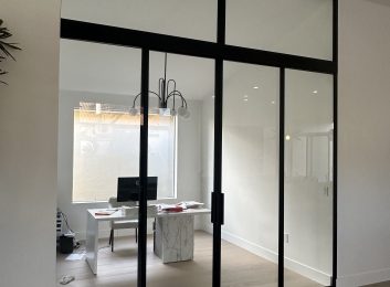 Black Frames Clear Glass With Transom