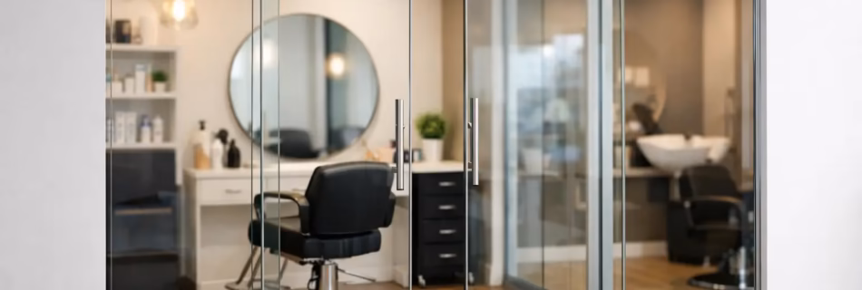 Salon Suite Glass Partitions That Work
