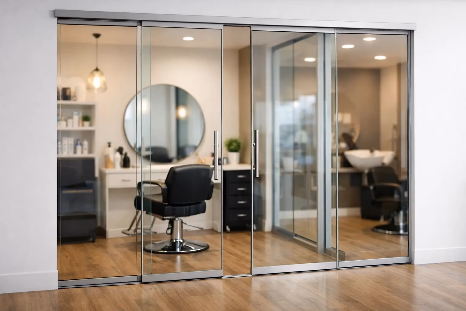 Salon Suite Glass Partitions That Work