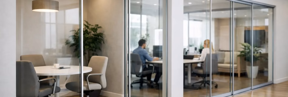 Glass Partition Design Trends for Flexible Workspaces