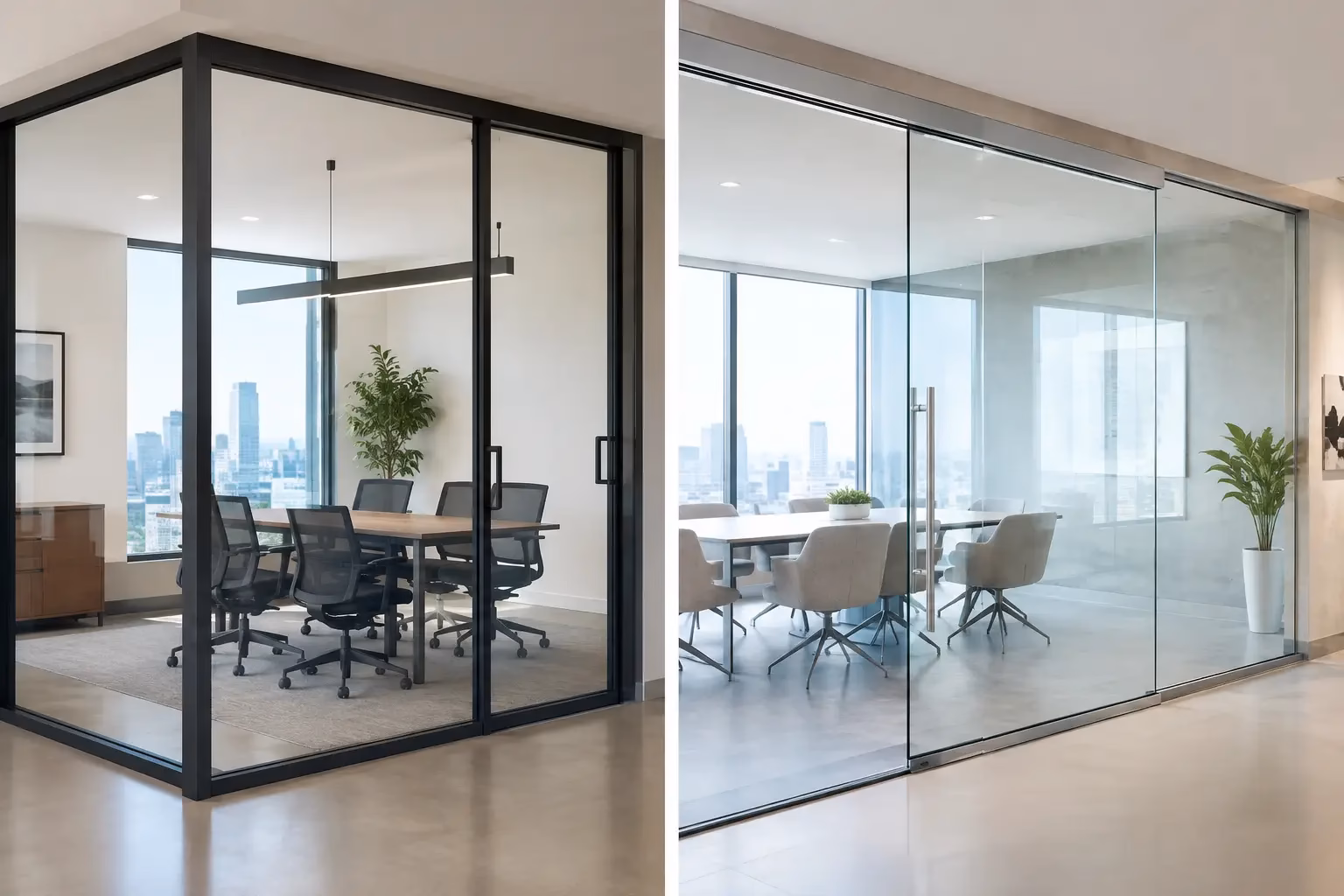 Framed vs Frameless Office Partitions Compared